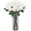 VEVOR 60 Pcs White Rose Artificial Flowers Realistic Bouquet for Xmas Home Decor