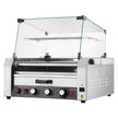 VEVOR 30 Hot Dog 11 Roller Electric Grill Cooker Machine Bun Warmer Cover 1950W