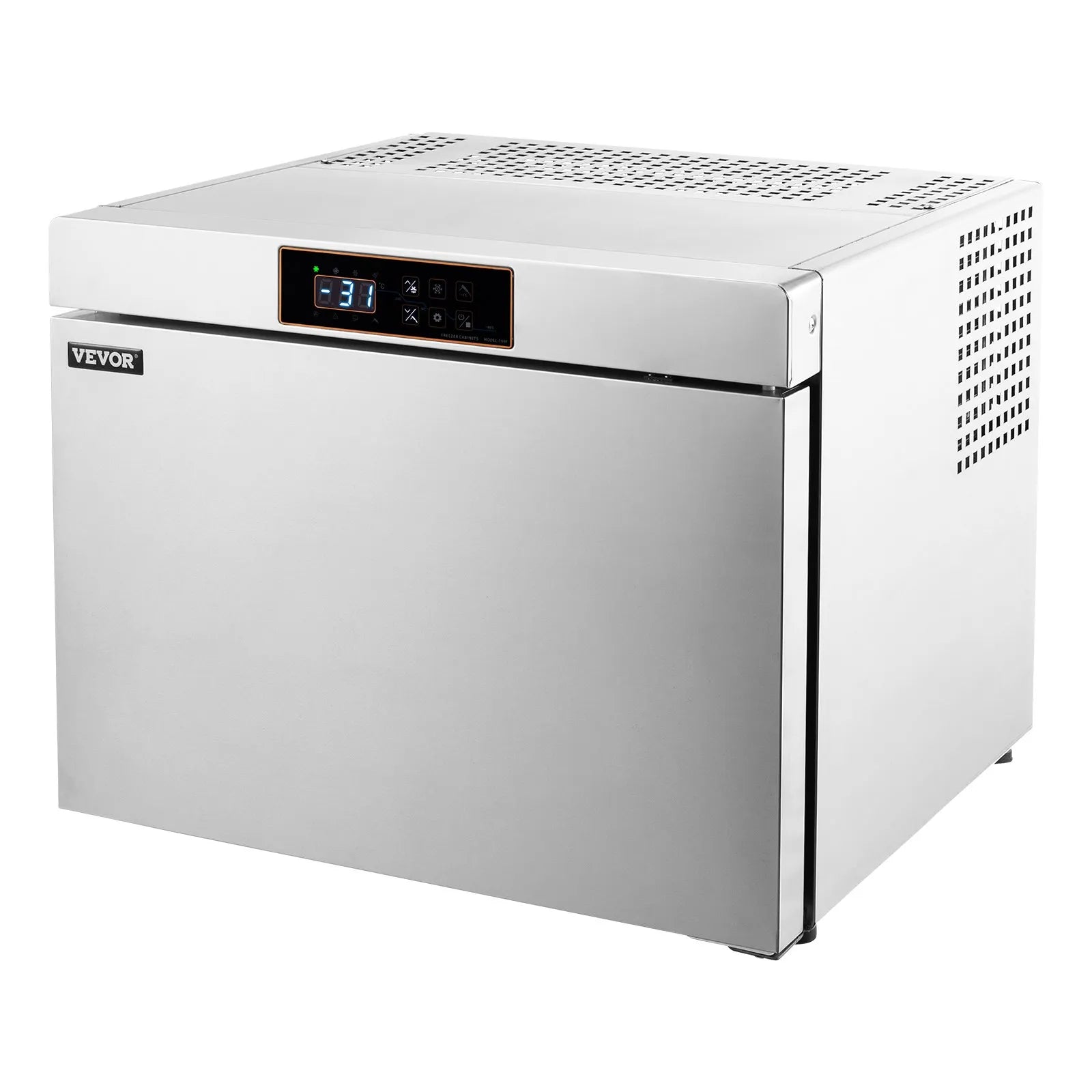 VEVOR 32L Commercial Blast Freezer 4 Trays Blast Chiller Chest Seafood Ice Cream