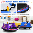 12V Electric Kids Ride On Bumper Car with Flashing Lights for Toddlers-Blue