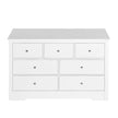 VEVOR 7 Drawer Dresser Wooden Chest of Drawers with Sliding with Anti-tip Device