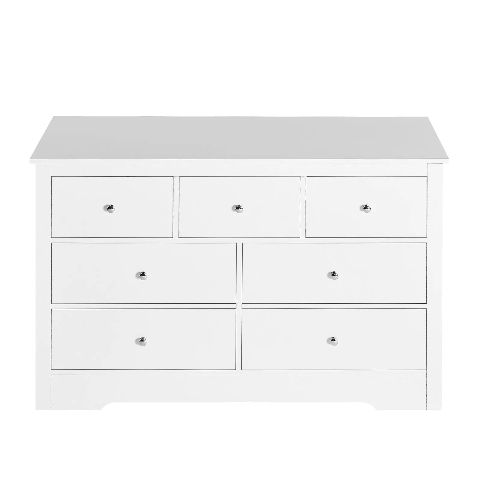 VEVOR 7 Drawer Dresser Wooden Chest of Drawers with Sliding with Anti-tip Device