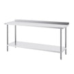 VEVOR 24 x 72 x 36 Inch Stainless Steel Work Table, Commercial Food Prep Worktable Heavy Duty Prep Worktable, Metal Work Table with Adjustable Height for Restaurant, Home and Hotel
