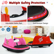 12V Electric Kids Ride On Bumper Car with Flashing Lights for Toddlers-Red