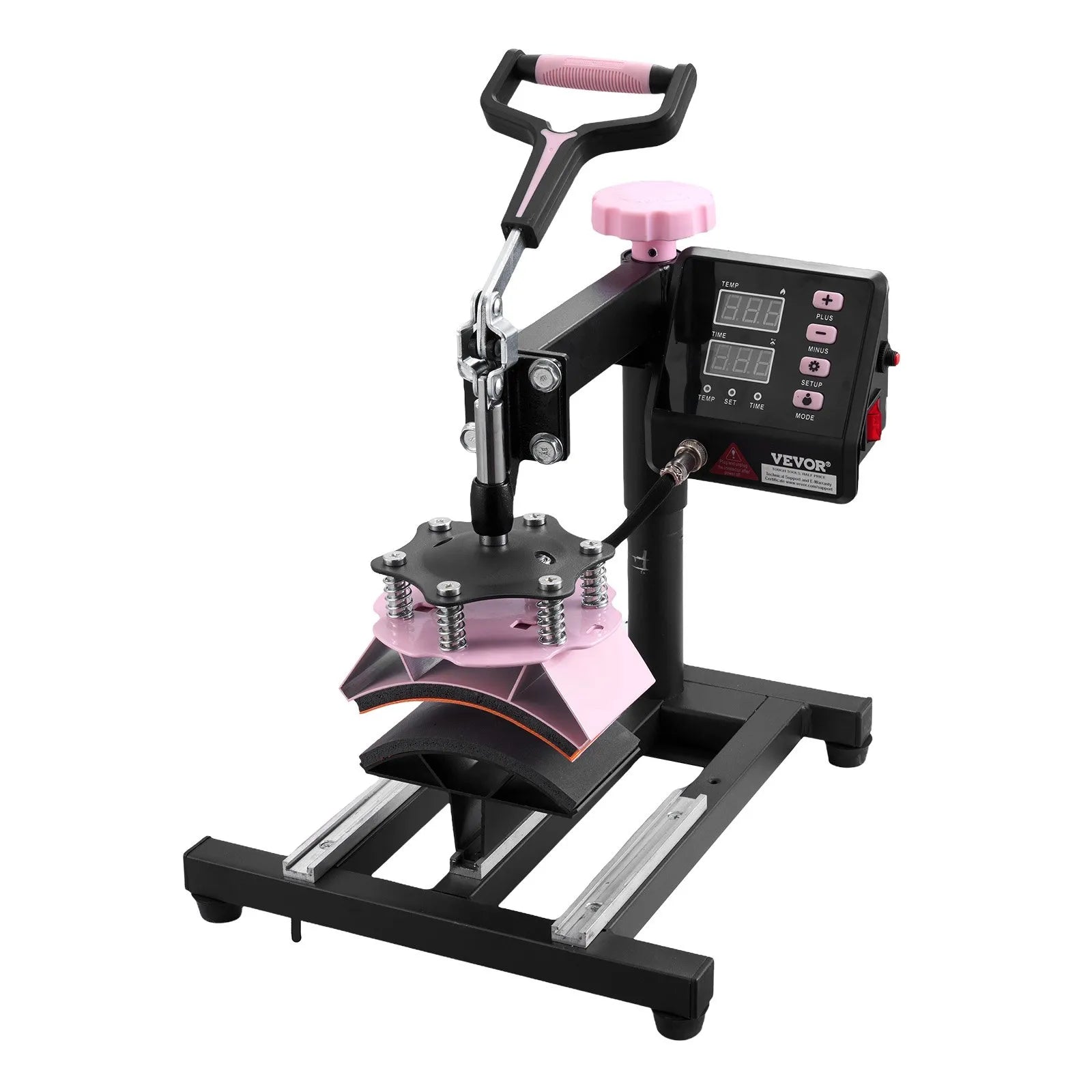 VEVOR 8 in 1 Heat Press Machine 15x15 in 30oz Tumbler Press T-Shirts Black