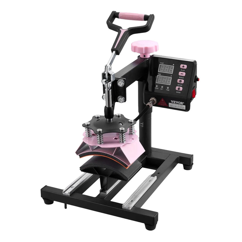 VEVOR 8 in 1 Heat Press Machine 15x15 in 30oz Tumbler Press T-Shirts Black
