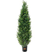 VEVOR 2 Pack 5' Artificial Cedar Topiary Tree Faux Plant UV Decor In/Outdoor