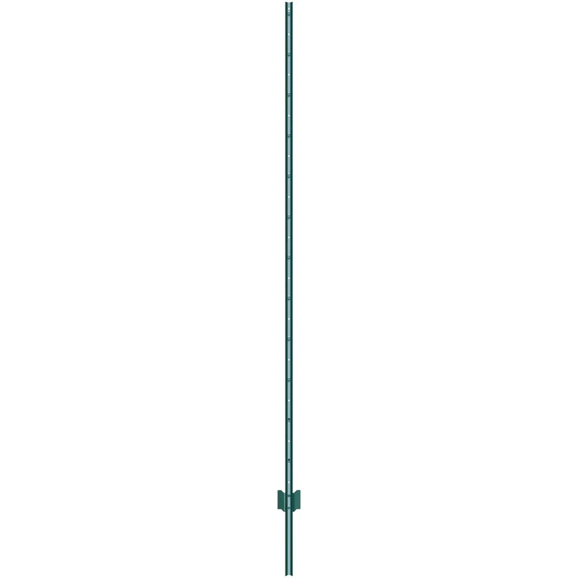 VEVOR 7 Feet Fence Post 10 Pack T-Post Heavy Duty Metal Fence Posts Green