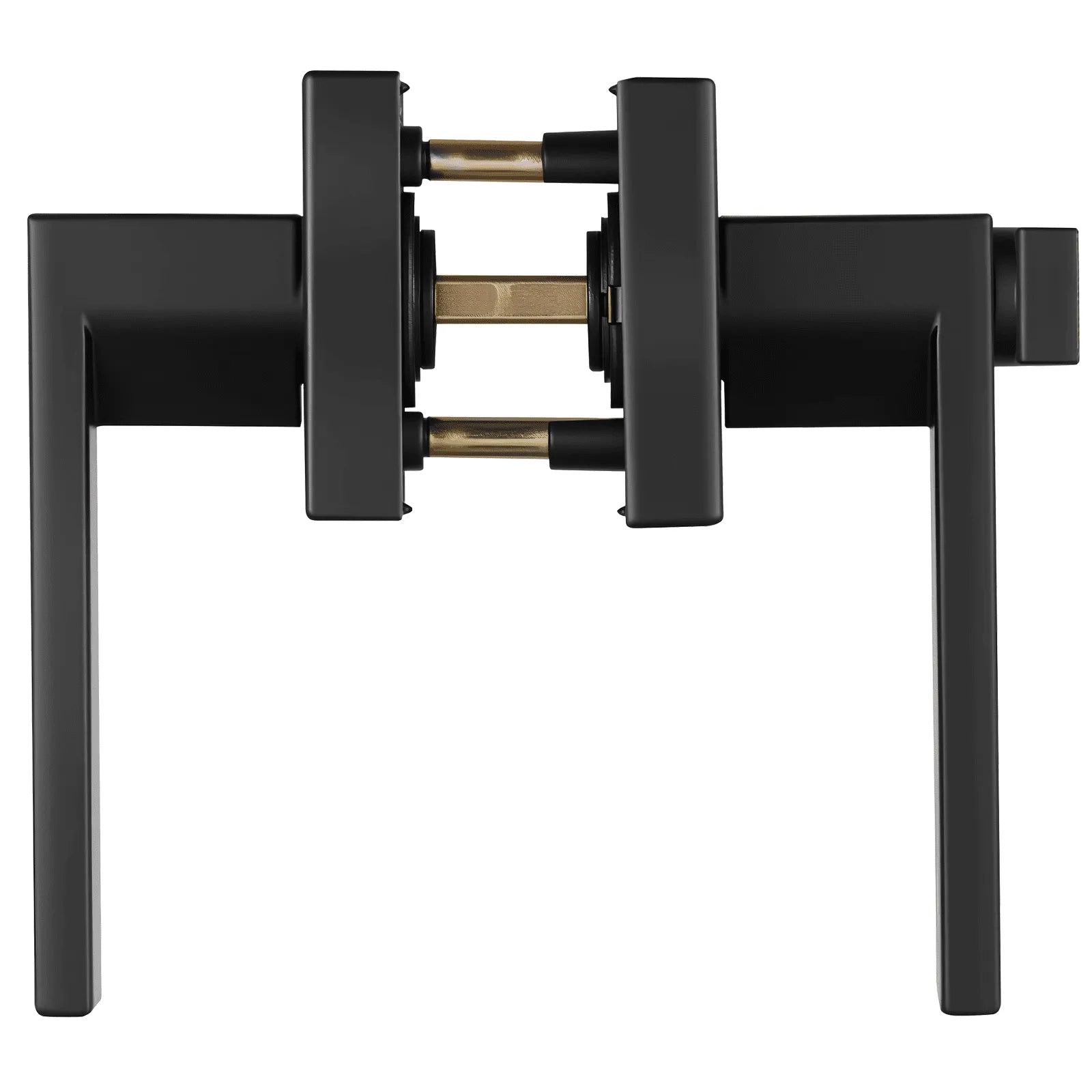 Privacy Door Handle 10 PCS Matte Black Square Door Lever Interior Reversible