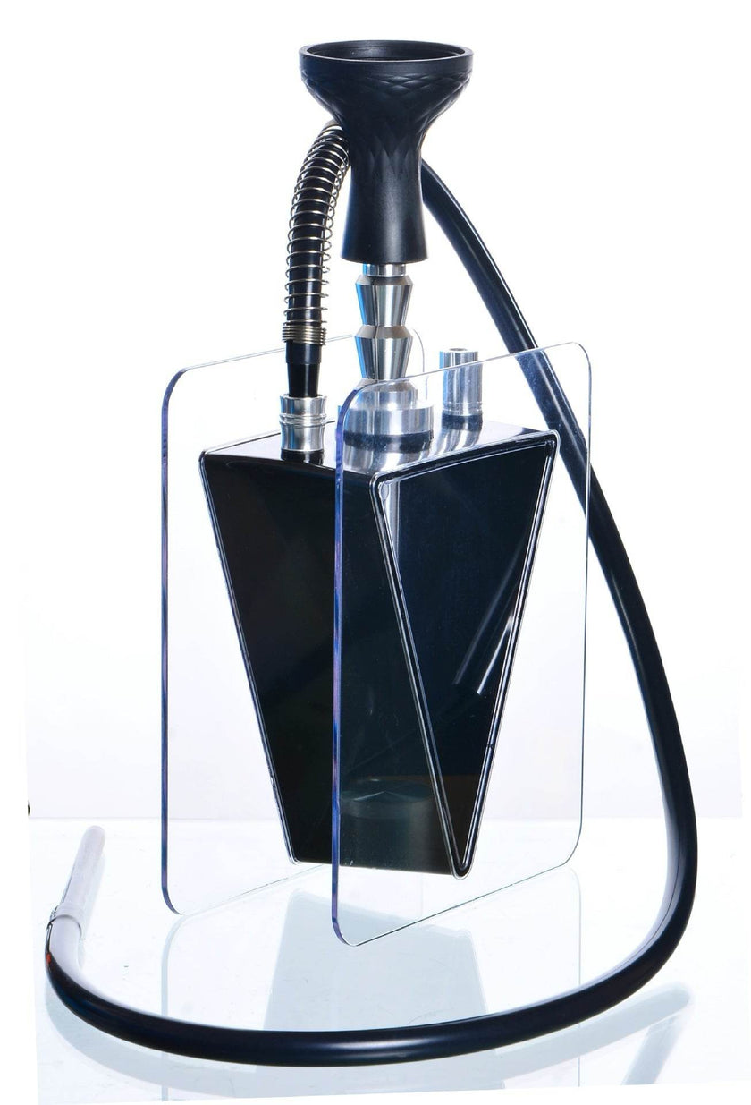 Acrylic triangle pot hookah set