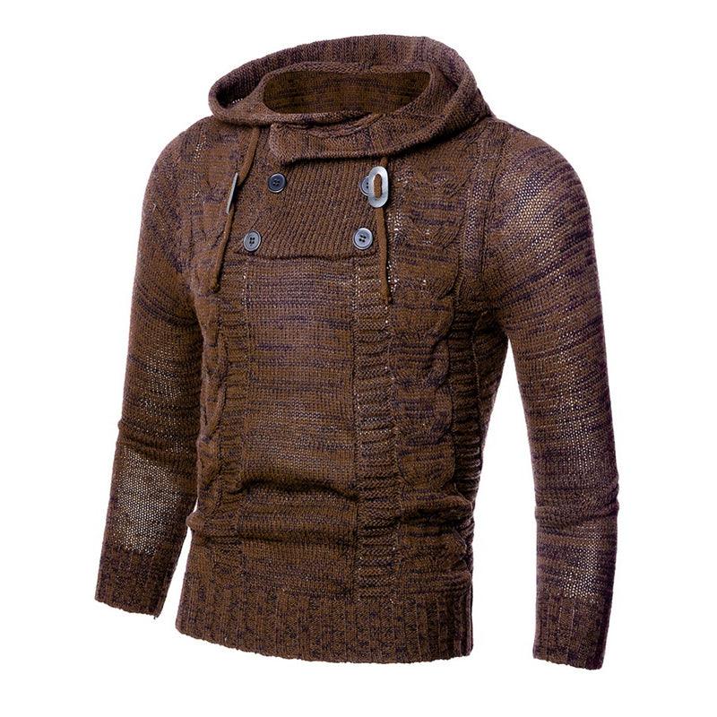 Turtleneck hooded sweater