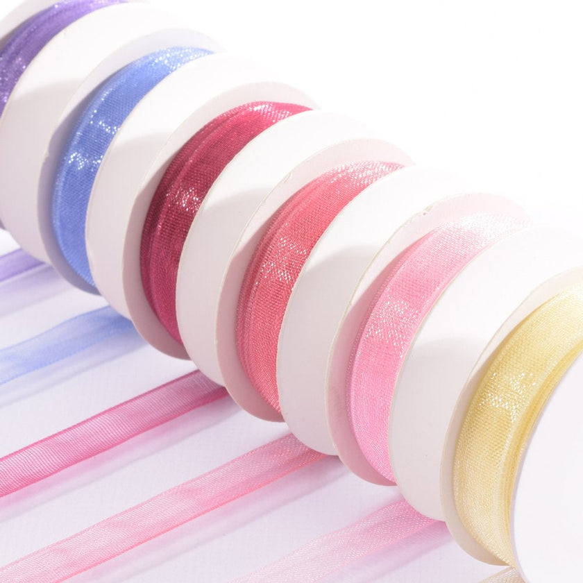 Vaessen Creative Organza Ribbon 6 Colors 6mmx2m Baby Rose