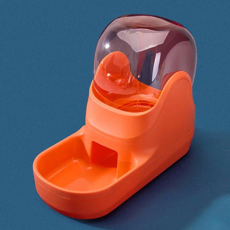 Automatic Pet Water Fountain & Food Feeder – Gravity Dispenser for Cats & Dogs (Purple / Green / Orange)