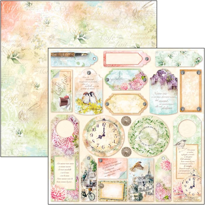 Ciao Bella Notre Vie Tags & Frames Paper Sheet 12
