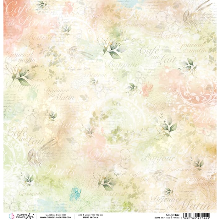 Ciao Bella Notre Vie Tags & Frames Paper Sheet 12