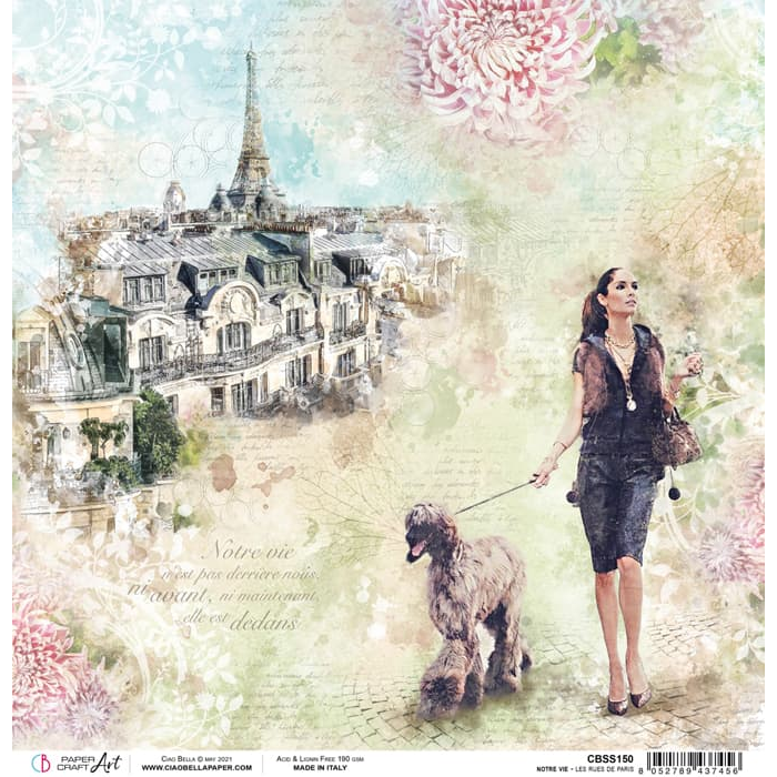 Ciao Bella Les Rues De Paris Paper Sheet 12