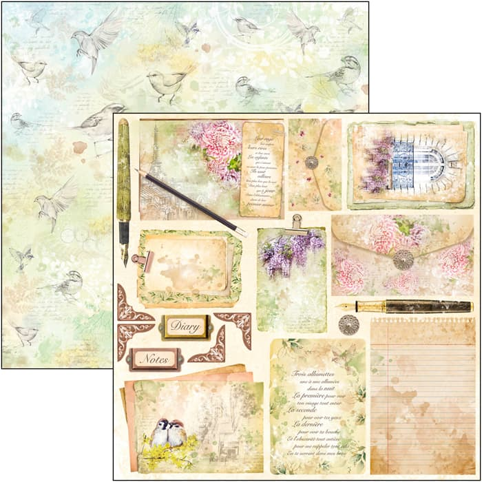 Ciao Bella Poemes D’Amour Paper Sheet 12