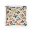 Multicolor Handprint Pattern Woven Pillow | Boho Decorative Throw Pillow
