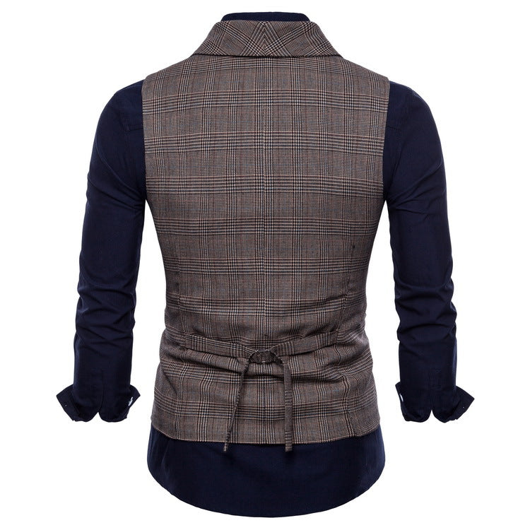 Men's Slim Fit Business Waistcoat – Double Breasted Suit Vest