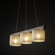 VARO Scandinavian Wood & Linen Pendant Light for Kitchen Island & Dining Table
