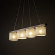 VARO Scandinavian Wood & Linen Pendant Light for Kitchen Island & Dining Table
