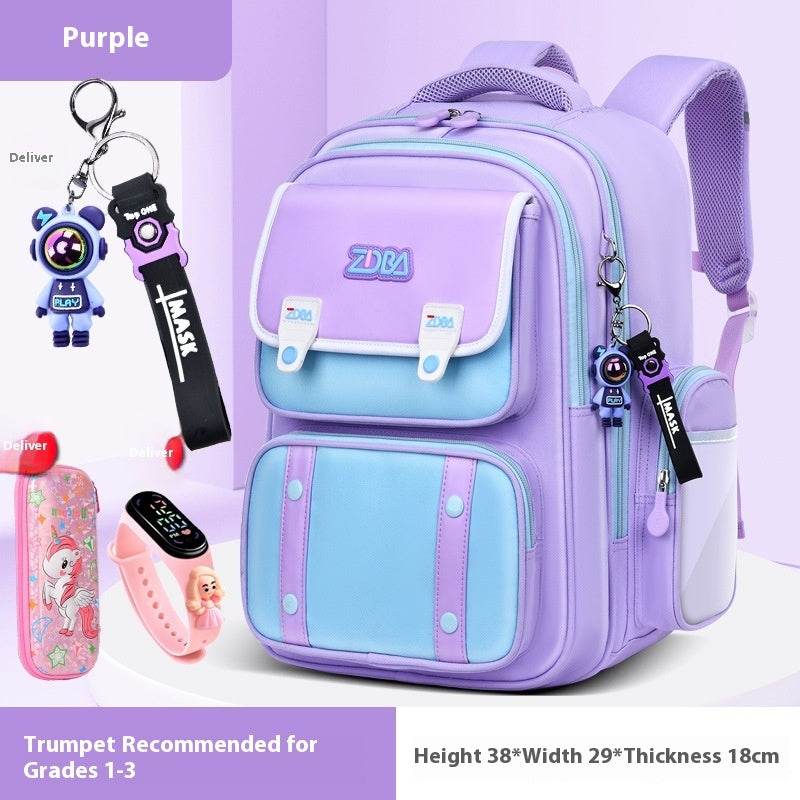 Elementary School Spine Protection Backpack Water resistant School bag