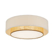 CALISTO JUTE Scandinavian Flush Mount Ceiling Light for Bedroom, Hallway & Living Room