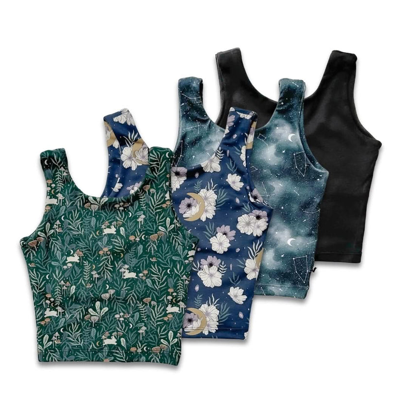 Youth Bamboo Longline Bralette-Style Tank | Black
