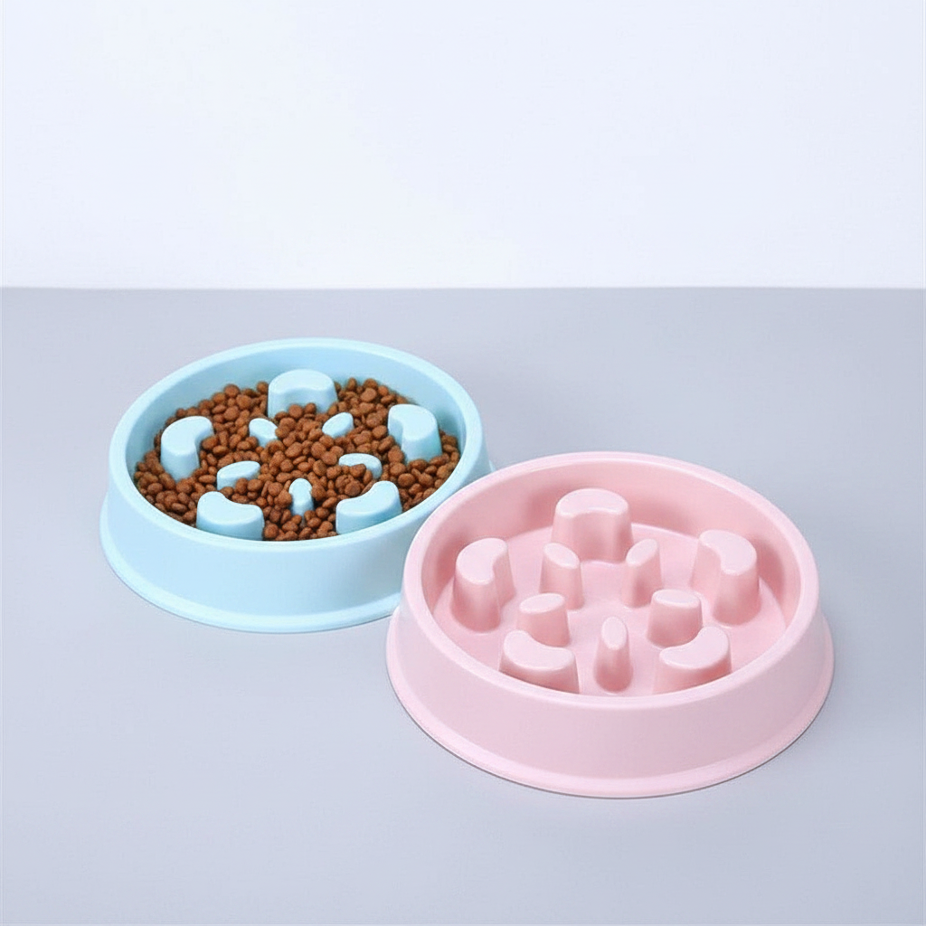 Slow Feeder Bowl for Dogs & Cats – Anti-Choking Puzzle Feeder (Blue, Green, Pink)