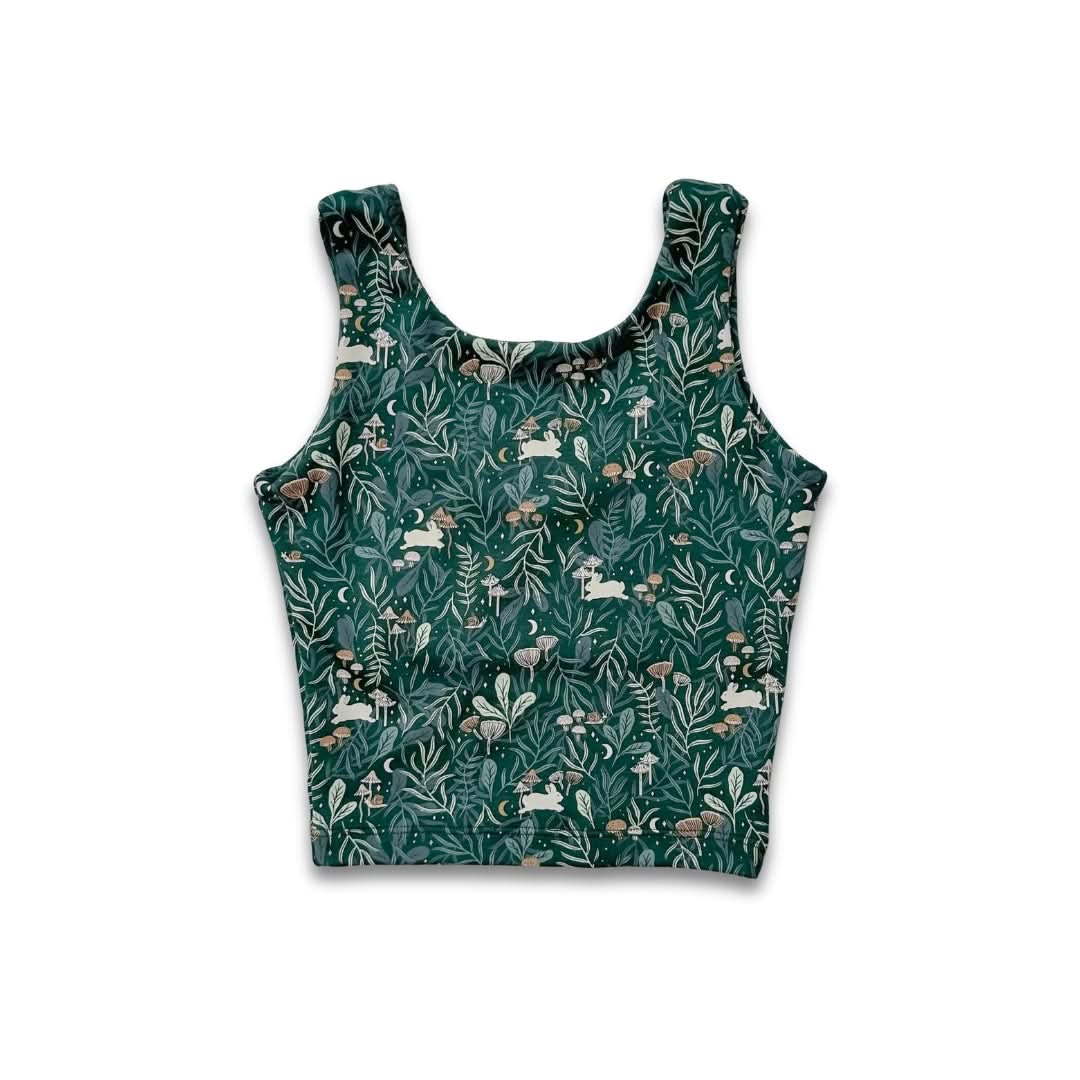 Youth Bamboo Longline Bralette-Style Tank | Celestial Floral