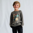 Baby/Kids' Graphic Bamboo Raglan Sleeve Pullover | Big Energy In Black