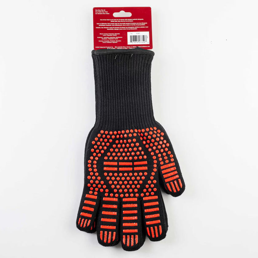 TableCraft Black & Red Grilling Gloves, Set of 2