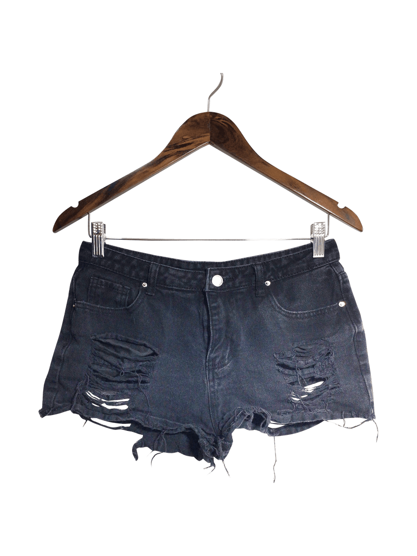 SHEIN Women Denim Shorts Regular fit in Black - M