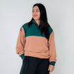 Adult Unisex Bamboo Fleece Half Zip | Ash W Black