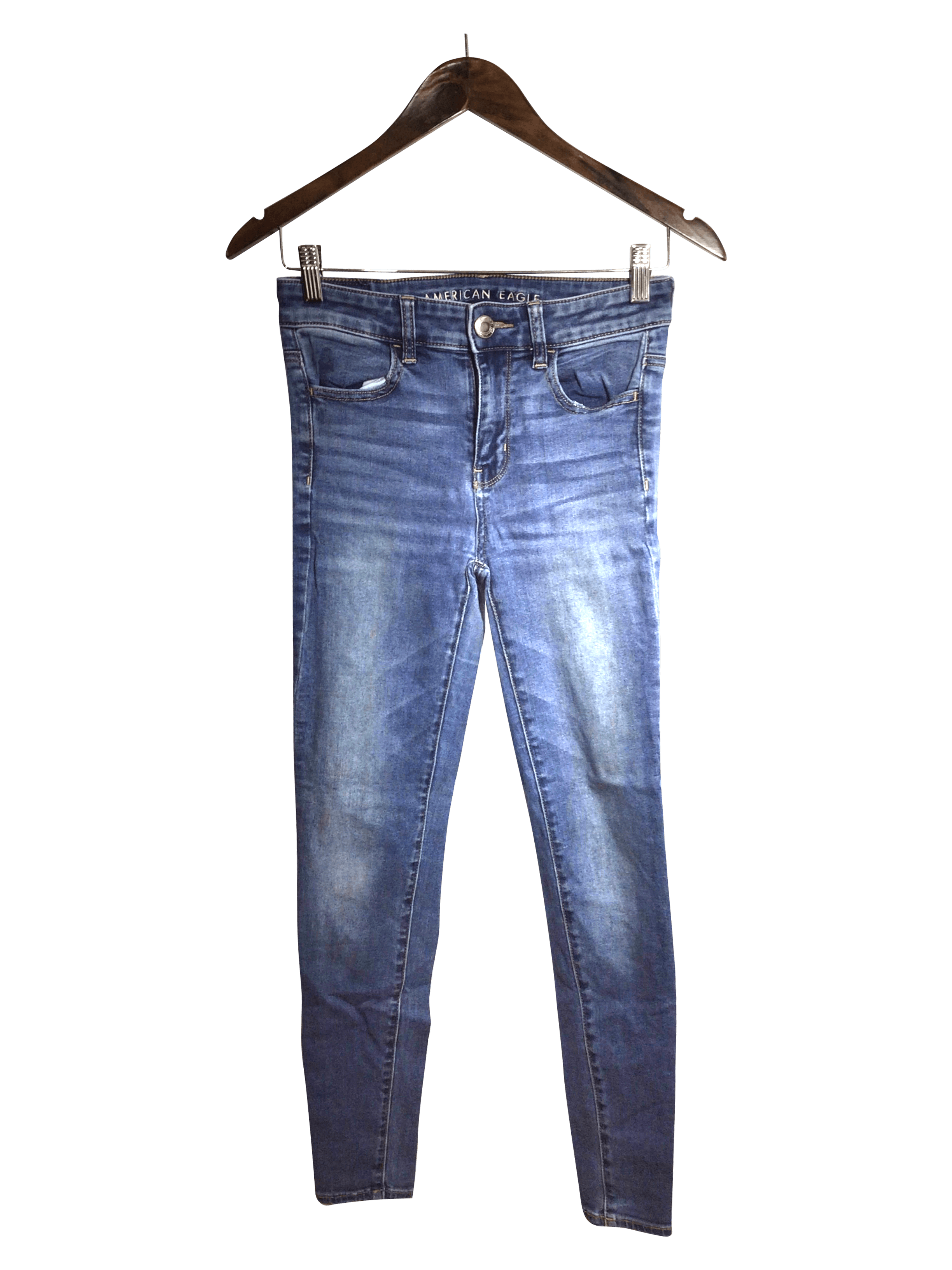 AMERICAN EAGLE Women Straight-Legged Jeans Regular fit in Blue - 4