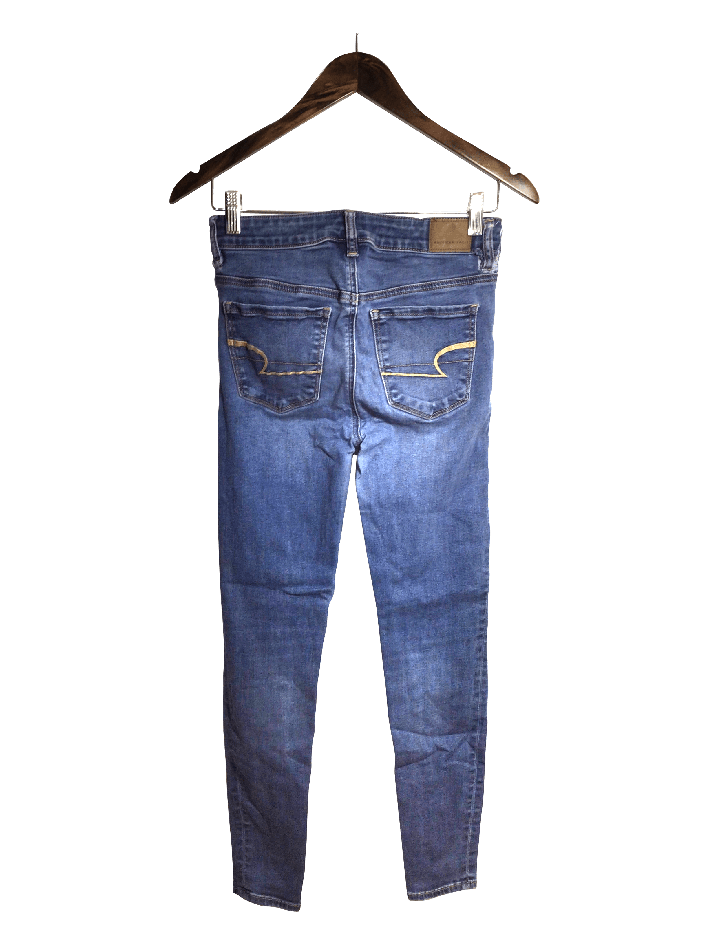 AMERICAN EAGLE Women Straight-Legged Jeans Regular fit in Blue - 4