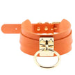 Gothic Punk Wide PU Leather O Ring BDSM Collar Choker Necklace Women Bondage Collar