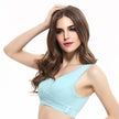 Front Cross Side Buckle Lace Side Non-Wire Sports Fitness Bra women