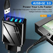 Illuminated 4 port USB Mobile Phone Charger 3A Charging Head
