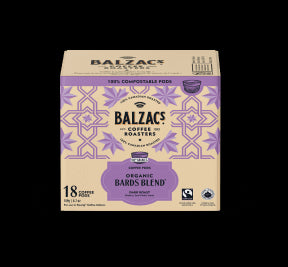 Balzac's Coffee Roasters - Organic Bards Blend Coffee Pods (18ct)