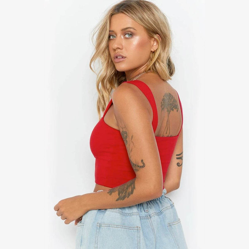 Summer New Fashion Women Crop Top Sexy Sleeveless Tank Tops