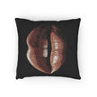 Kiss Design Woven Pillow | Lip Print Accent Pillow