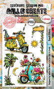 AALL and Create - A6 Stamp Set - Beach Bikers