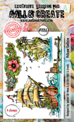 AALL and Create - A6 Stamp Set - Pelican Galleon