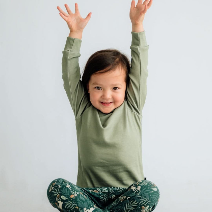 Baby/Kids' Bamboo Raglan Pullover | Black