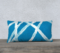 Throw Pillow Cover | 24 x 12 | White Lines