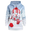 Ugly Christmas snowman print Hoodie sweatshirt