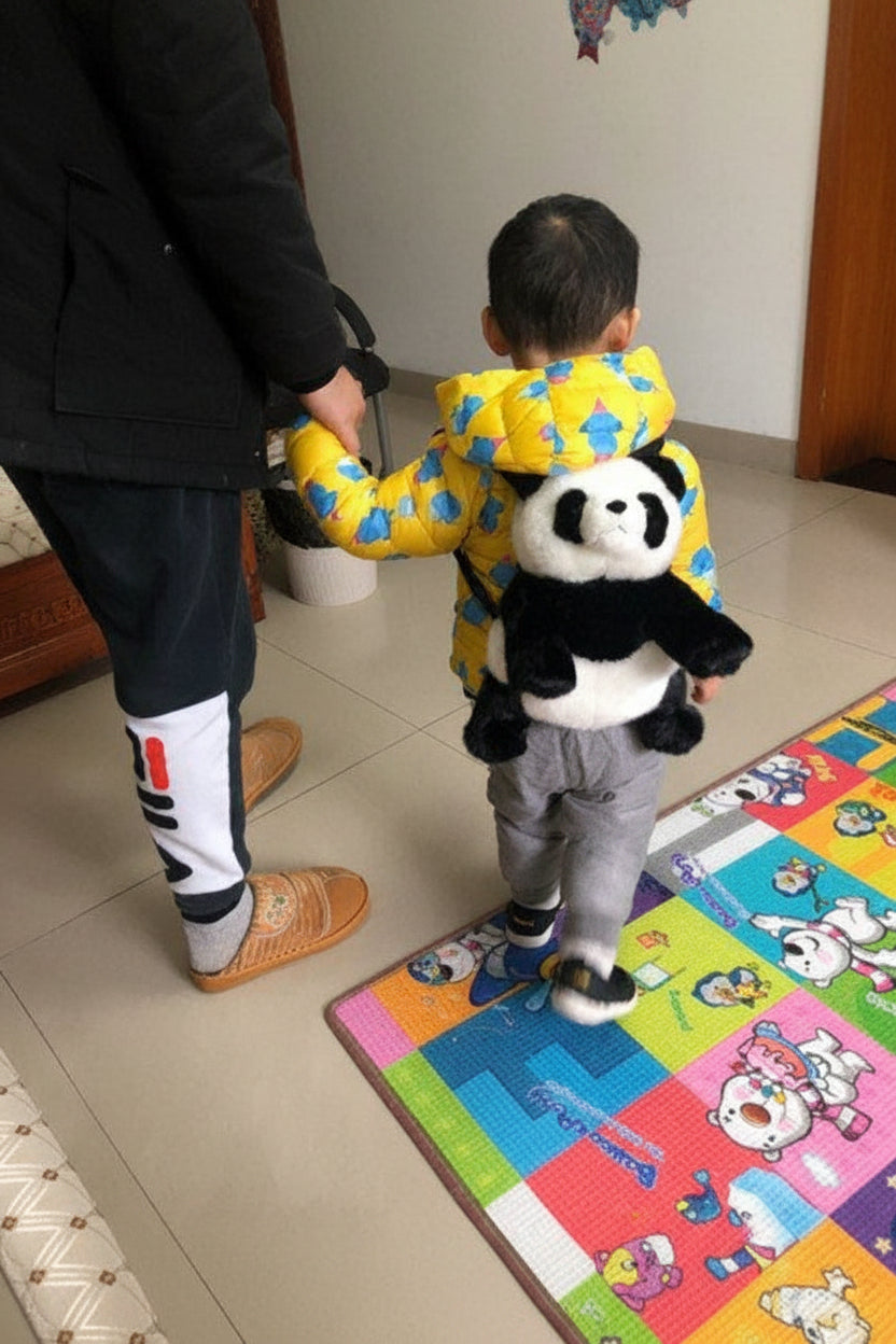 Panda Plush Doll Backpack – Realistic Stuffed Animal Bag for Kids & Adults