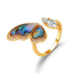 Ladies Fashion  Seashell Wing Zircon Jewelry Ring for women