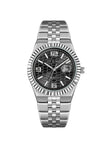 Men's Minimalist Quartz Watch – Classic Silver Dial Wristwatch
